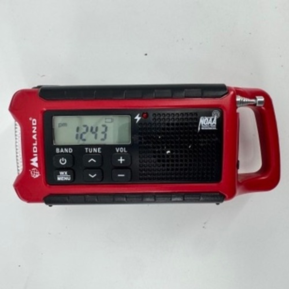 Midland ER210 E+Ready Emergency Crank Radio NOAA Weather Solar Flashlight Works